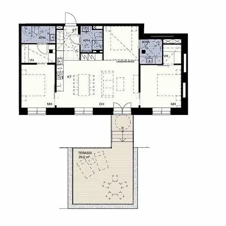 Stunning 90 Square Meter With 3br + Rooftop Lejlighed